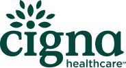 Cigna Healthcare Cigna Healthcare logo with "cigna" in lowercase, green leaf over the "i," and "healthcare" below for Emerald City Orthodontics in Kirkland, WA.