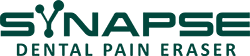 Dentail Pain Eraser Provider Logo for Synapse Dental Pain Eraser, with "SYNAPSE" and neural Y, plus "DENTAL PAIN ERASER," for Emerald City Orthodontics in Kirkland, WA.